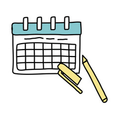 Poster - calendar reminder with marker free form style icon