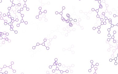 Light Purple vector background with forms of artificial intelligence.