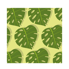 Sticker - leafs plants tropical pattern background