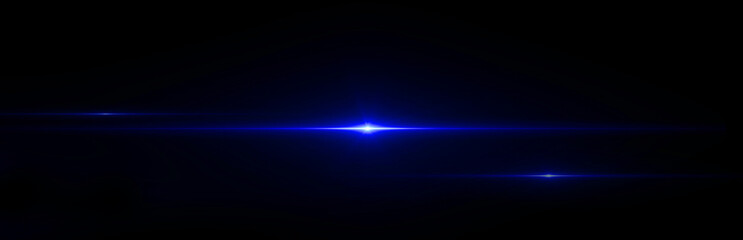 lens flare light on black background.