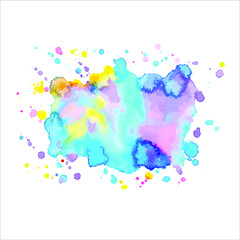 Wall Mural - colorful watercolor brush of splash on white.Vector Eps10