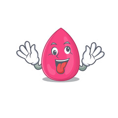 Poster - A mascot design of makeup sponge having a funny crazy face