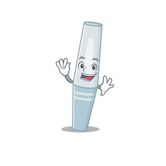 Sticker - A charismatic mascara mascot design concept smiling and waving hand