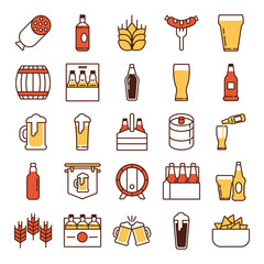 Sticker - bundle of beer international day icons