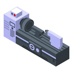 Poster - Electric lathe icon. Isometric of electric lathe vector icon for web design isolated on white background