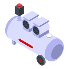 Aufkleber - construction air compressor icon. isometric of construction air compressor vector icon for web desig