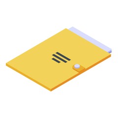 Poster - Manager paper folder icon. Isometric of manager paper folder vector icon for web design isolated on white background