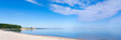 Beautiful bathing bay on the German Baltic Sea coast at Hohwacht, Germany, panorama