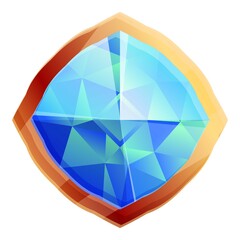 Poster - Gemstone icon. Cartoon of gemstone vector icon for web design isolated on white background