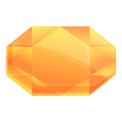 Poster - Treasure gem icon. Cartoon of treasure gem vector icon for web design isolated on white background