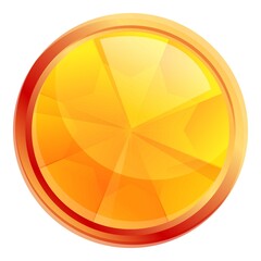 Poster - Beauty gold gem icon. Cartoon of beauty gold gem vector icon for web design isolated on white background