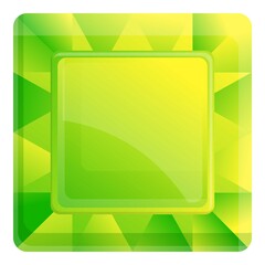 Poster - Green topaz icon. Cartoon of green topaz vector icon for web design isolated on white background