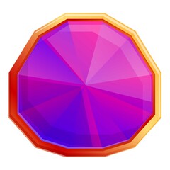 Poster - Geology gemstone icon. Cartoon of geology gemstone vector icon for web design isolated on white background