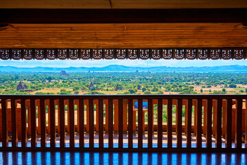 Wall Mural - View from Bagan Watching Tower