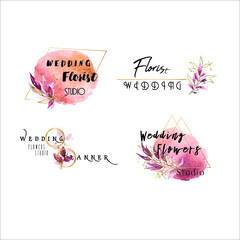 The design of the florist's rose gold logo