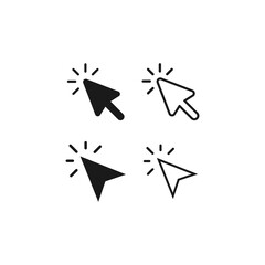 Poster - Cursor Pointer Icon Vector. Cursor Arrow Icons In a trendy flat design