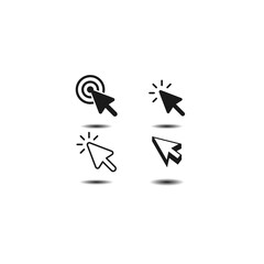 Poster - Cursor Pointer Icon Vector. Cursor Arrow Icons In a trendy flat design