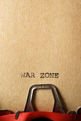 Poster - War zone text