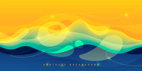 Wall Mural - Wavy style abstract wallpaper design. Vector illustration.