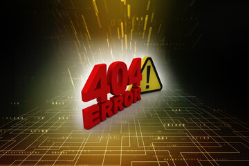 Poster - 3d rendering 404 error compliant