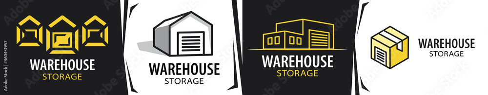 Vector logo of a warehouse for storage Stock Vector | Adobe Stock