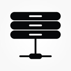 Poster - Server logo template vector icon design