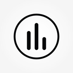 Poster - button graph icon vector illustration