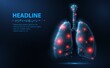 © CoreDESIGN - Lung sick. Abstract vector lungs with red spot. Lung pneumonia, smoker tuberculosis, cancer illness, asthma ill, allergy problem, healthcare concept.