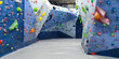 © Irina Anashkevich - A general view of indoor climbing wall for climbing. Bouldering wall.
