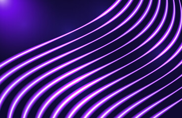 Wall Mural - abstract futuristic technology background. neon glow of flowing lines concept for data transmission