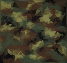 Wall Mural - Abstract Vector Military Camouflage Background Made of Geometric Triangles Shapes.Polygonal style.