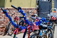 Bicycles With 4th Of July Decorations 