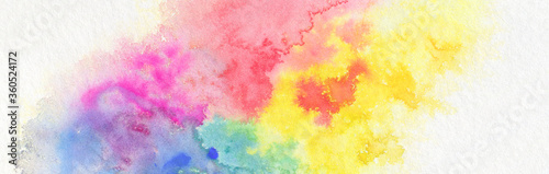 Cuadros en Lienzo Abstract color watercolor cloud and ink blot painted background.