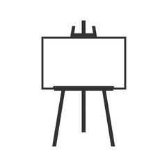 Poster - Easel icon in flat style isolated on grey background.