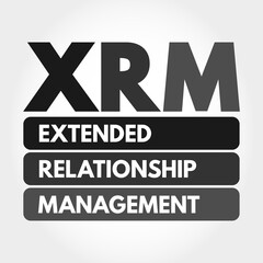 Poster - XRM - Extended Relationship Management acronym, business concept background