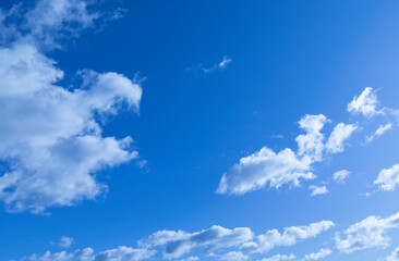blue sky with hard clouds