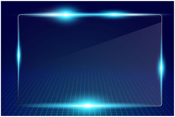 Wall Mural - Glass plates set. Glass banners isolated on transparent background. Graphic concept for your design.