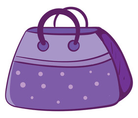 Sticker - Purple bag, illustration, vector on white background