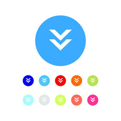 Poster - Download icon , color . Vector illustration