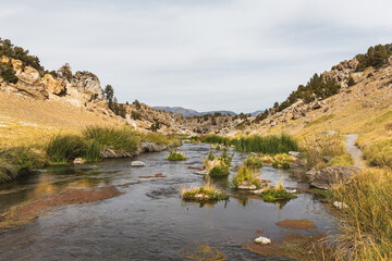 Canvas Print - mountain landscape with river