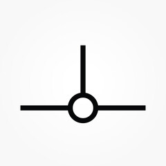 Poster - outline connection cable vector illustration