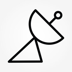 Poster - Satellite vector icon. Simple isolated sign symbol.