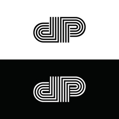 Poster - letter initial dp logo tempalte