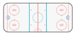 ice hockey rink vector illustration top view