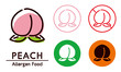 Peach icon / food allergy, allergen