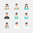 © emma - さまざまな学生のバリエーションアイコン　イラスト素材