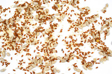 A Mixture Of Cereal Seeds With Flax Seeds