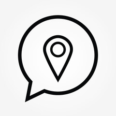 Poster - outline button share location icon