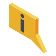 Poster - Info assistant chat icon. Isometric of info assistant chat vector icon for web design isolated on white background