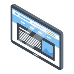 Poster - Web marketing icon. Isometric of web marketing vector icon for web design isolated on white background